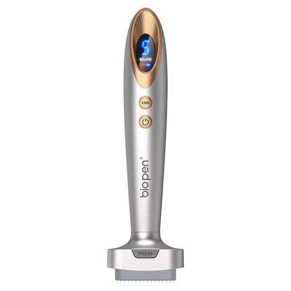 Bio Pen Bio 6 microneedling-penna med EMS och LED-display – avancerat verktyg för hudföryngring, ökad absorption och professionell ansiktsbehandling.