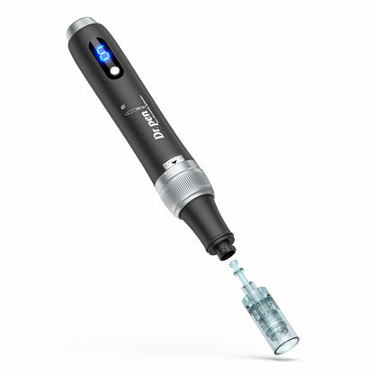 Dr. Pen M7S microneedling dermapen in nero con testina dell'ago rimovibile per trattamenti professionali della pelle.