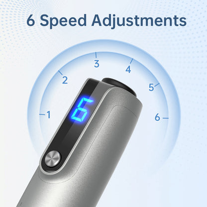 Dr. Pen M8S microneedling-penna con sei livelli di velocità regolabili e chiaro display LED per trattamento preciso della pelle.